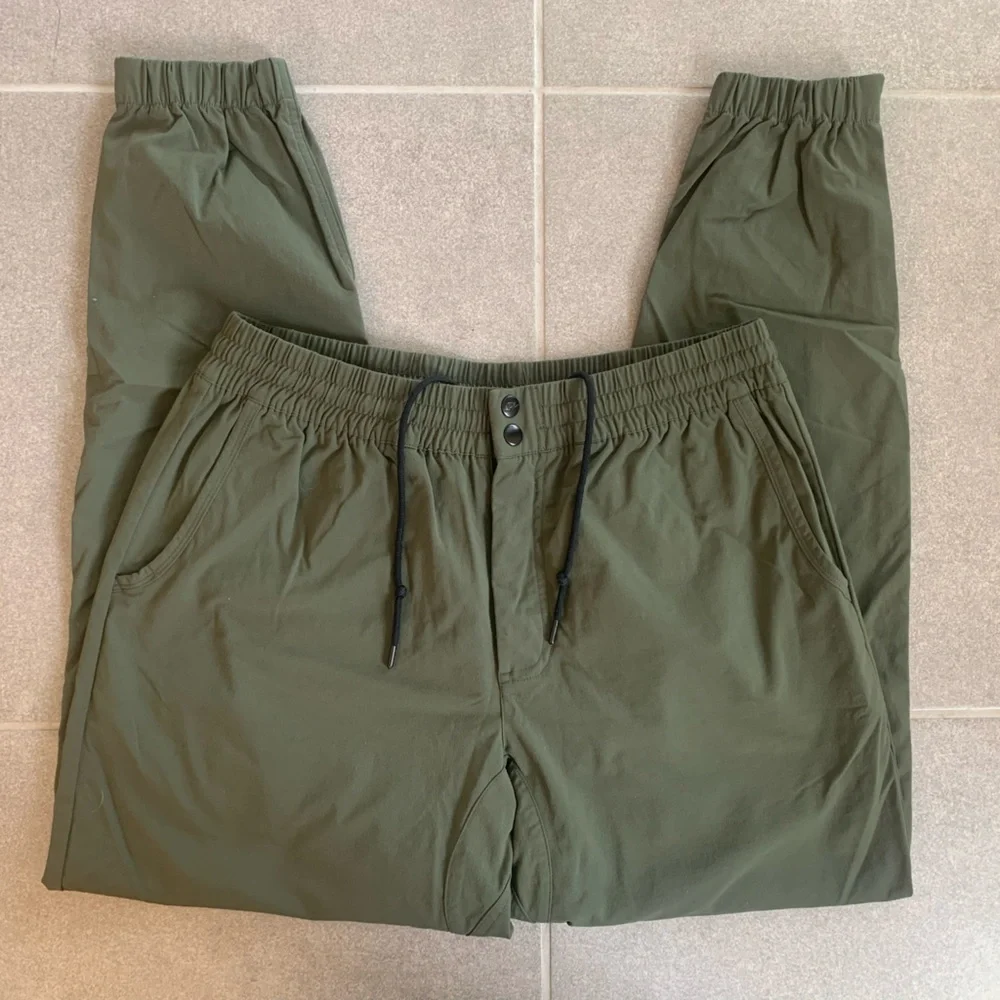 Nike Women’s Pants Dark Olive Joggers Zip Ankles Button‎ Fly XL 30